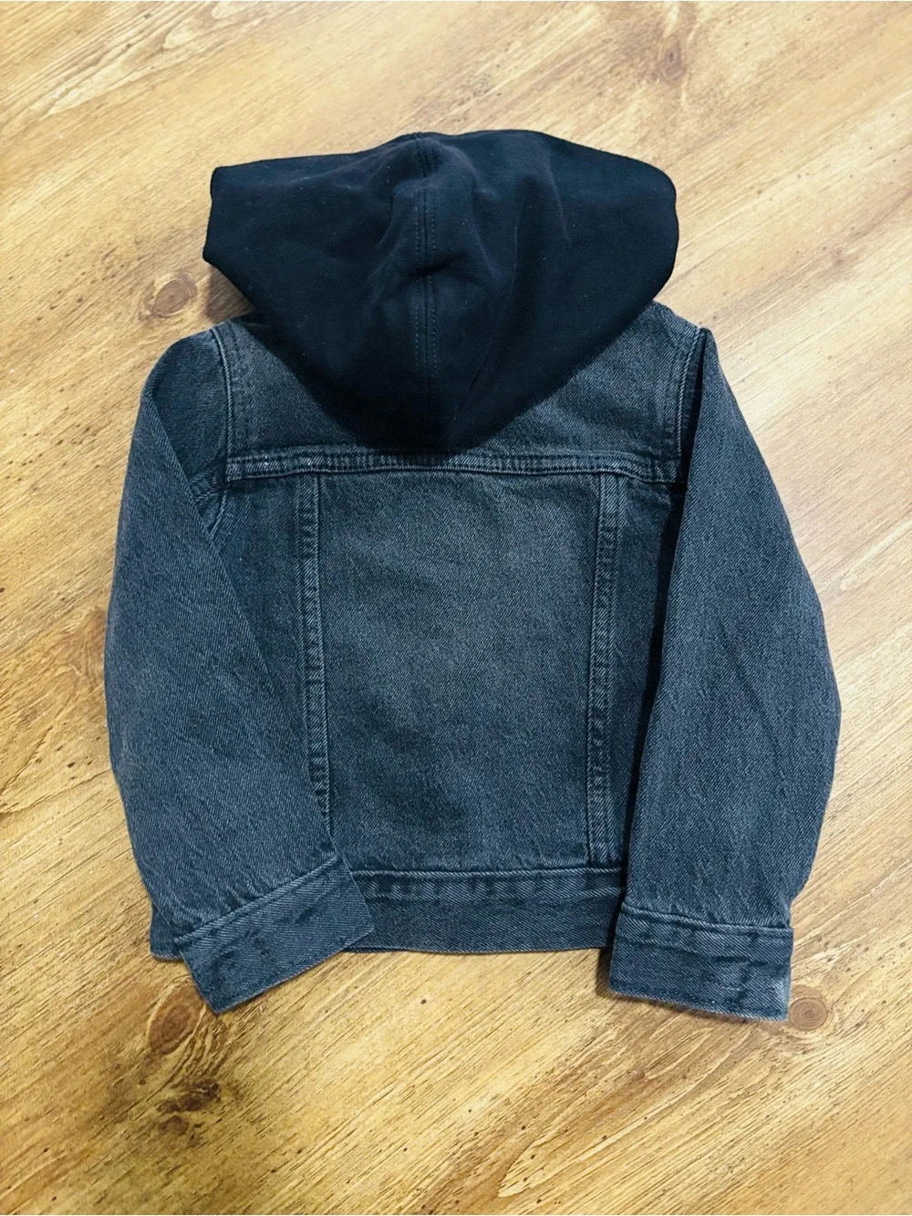 Old Navy Black Jean Jacket with Hood - Kids